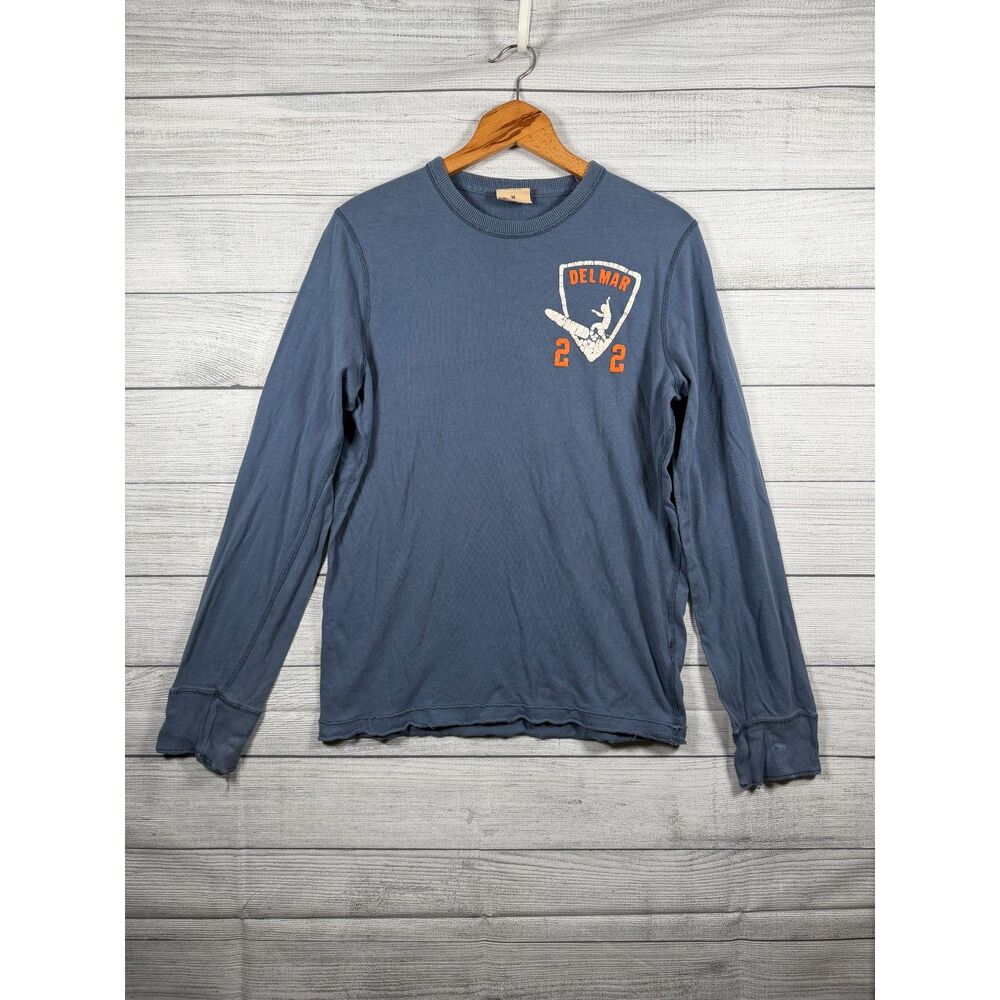 Hollister California Men's Medium Blue Del Mar 22 Long Sleeve Graphic Shirt 4278